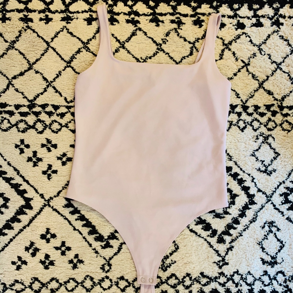 Express Blush Square Neck Bodysuit Tank
